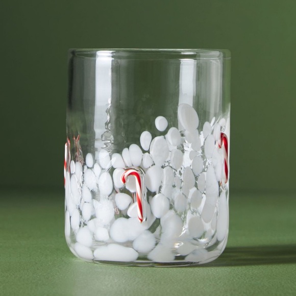 Anthropologie ICON CANDY CANE juice glass festive glass - Picture 8 of 8